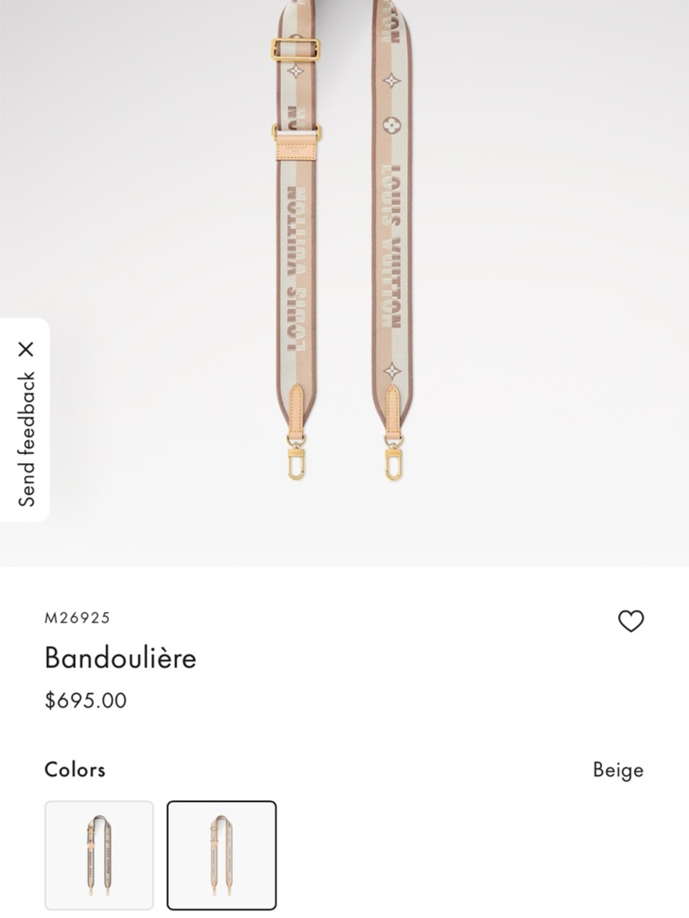Louis Vuitton Beige and Brown Monogram Canvas Strap